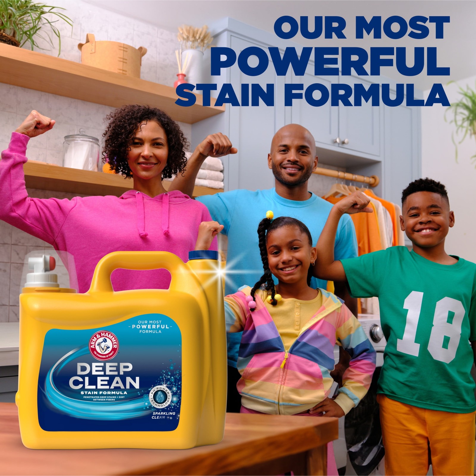 ARM & HAMMER Deep Stain Clean, Sparkling Scent, 150 Fl Oz (100 Loads) new