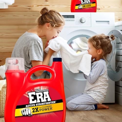 Era 2X Ultra Active Stainfighter Liquid Laundry Detergent 154 fl oz, 107 Loads