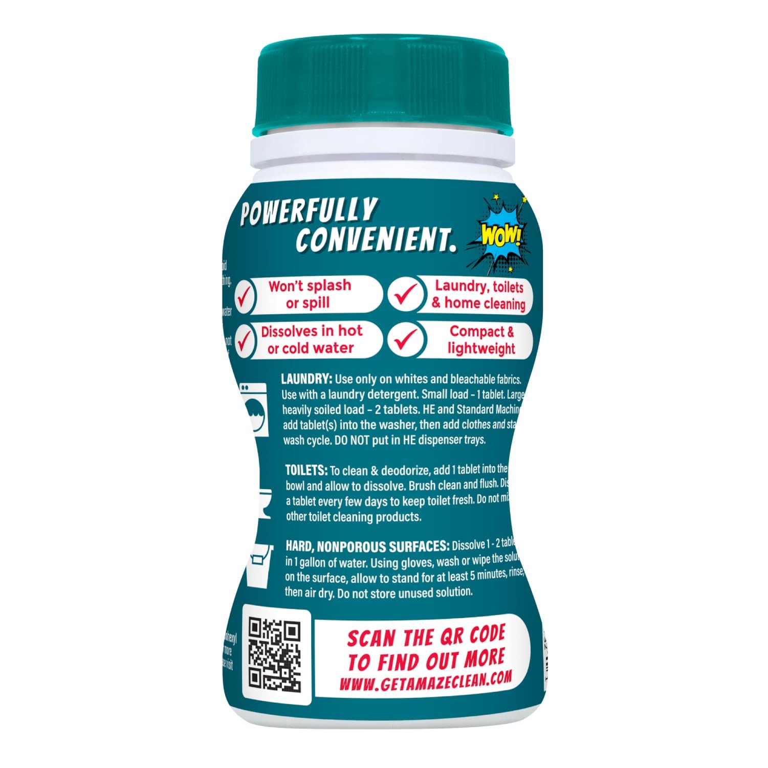 Ultra Concentrated Bleach Tablets for Laundry and Toilet 32 Pcs