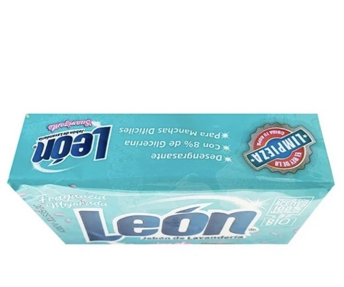 6 PACK LEON JABON EN BARRA SUAVIZANTE LAUNDRY BAR DETERGENTE SOAP 350g each