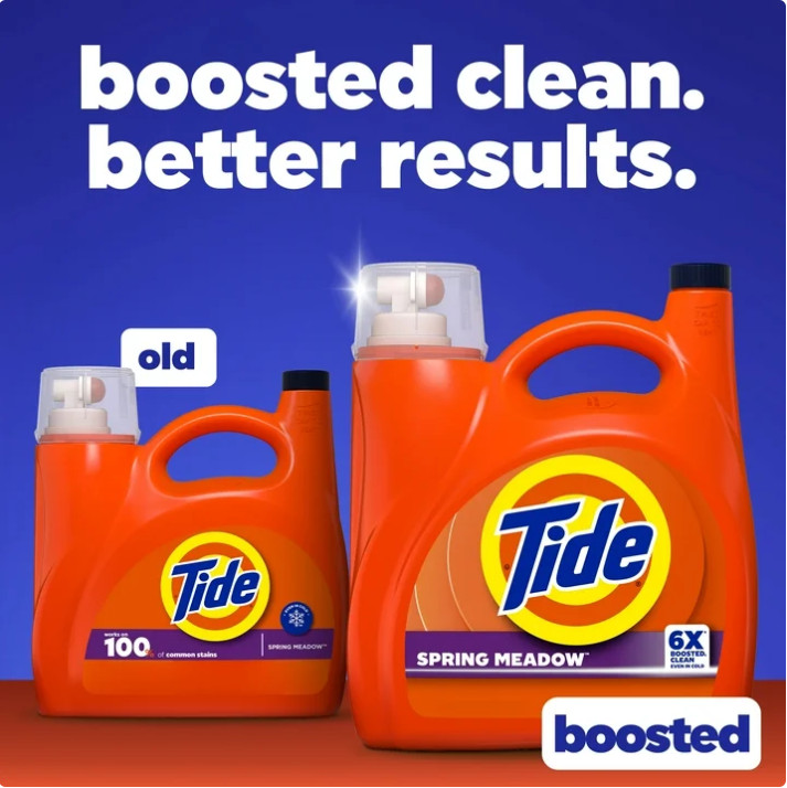 2 Pack Laundry Detergent w 6X Boosted Cleaning Power, Spring Meadow,125 fl oz Pk