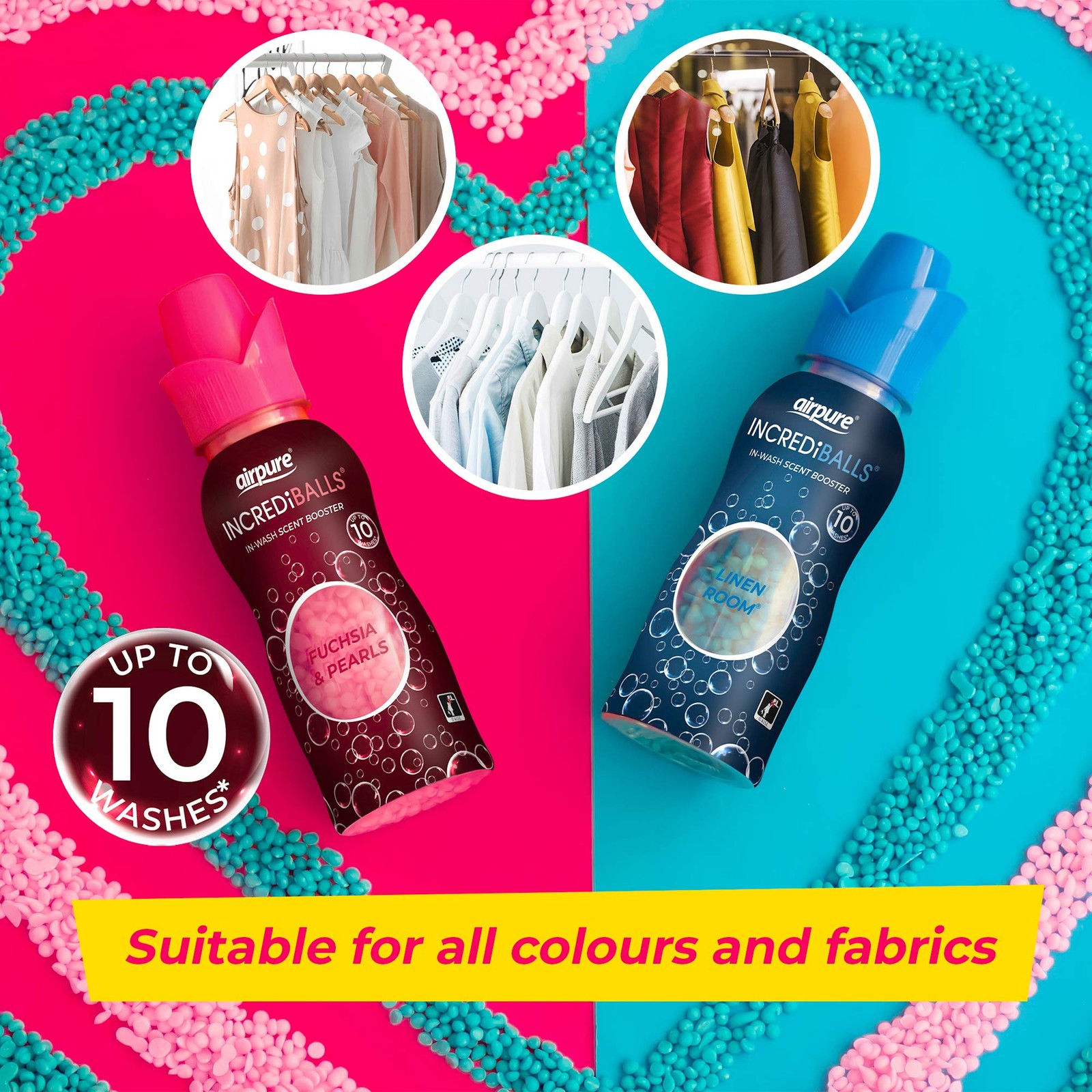 INCREDiBALLS InWash Scent Booster of , Enough for 10 Washes, Add It…