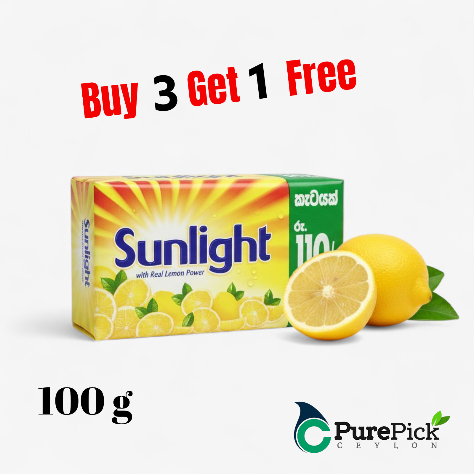 Sunlight Laundry Detergent Bar Soap Real Lemon Utensils & Clothes Dish Wash