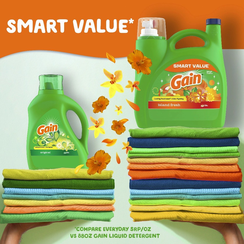 Liquid Laundry Detergent, Island Fresh Scent, 154 fl oz, 107 Loads