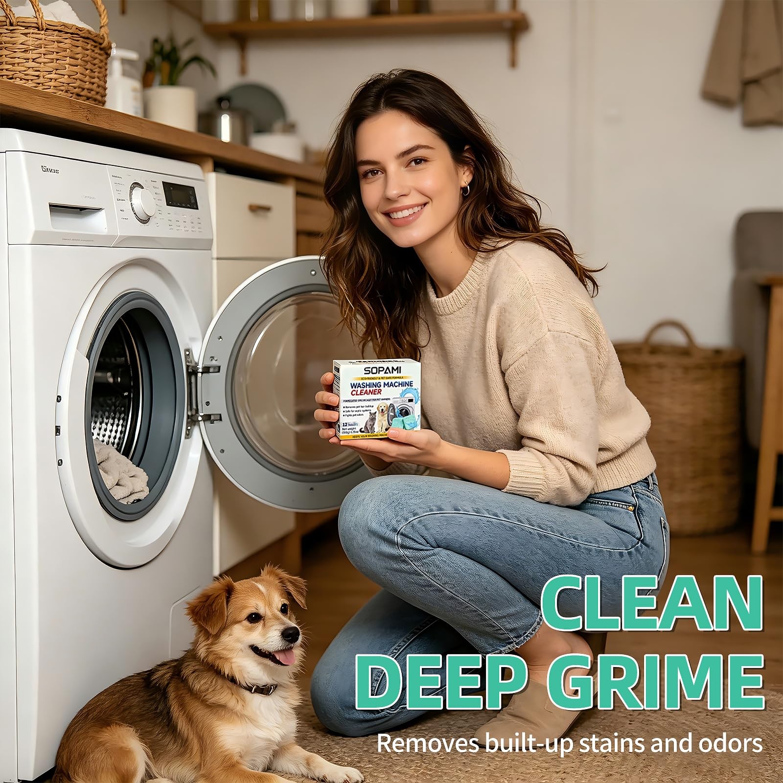 SOPAMI Washing Machine Cleaner Tablets 24-Pack (12 12 Count (Pack of 2), 2P