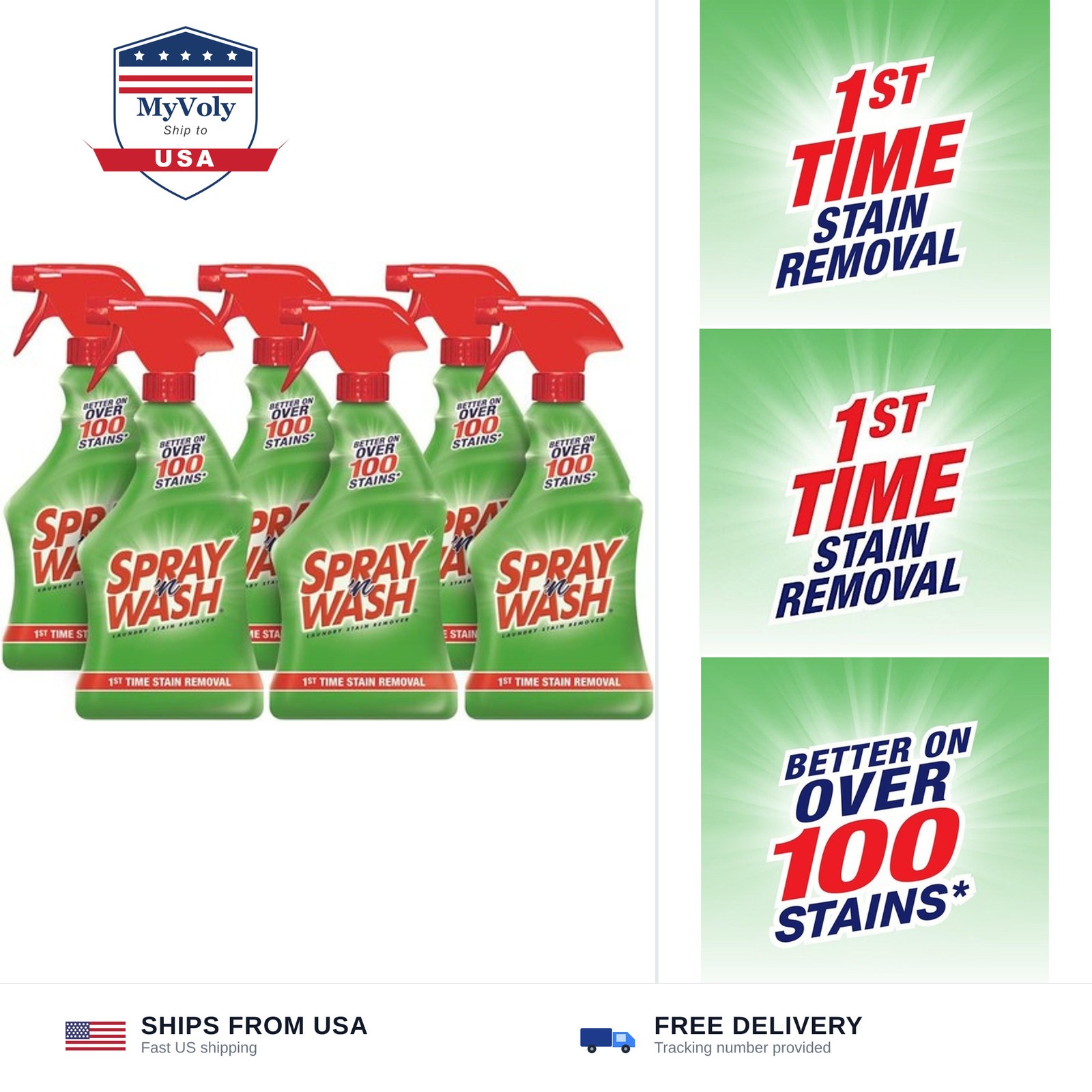 Spray N’ Wash Stain Remover Spray, Laundry Pre-Treat for Everyday Stains, 22o…