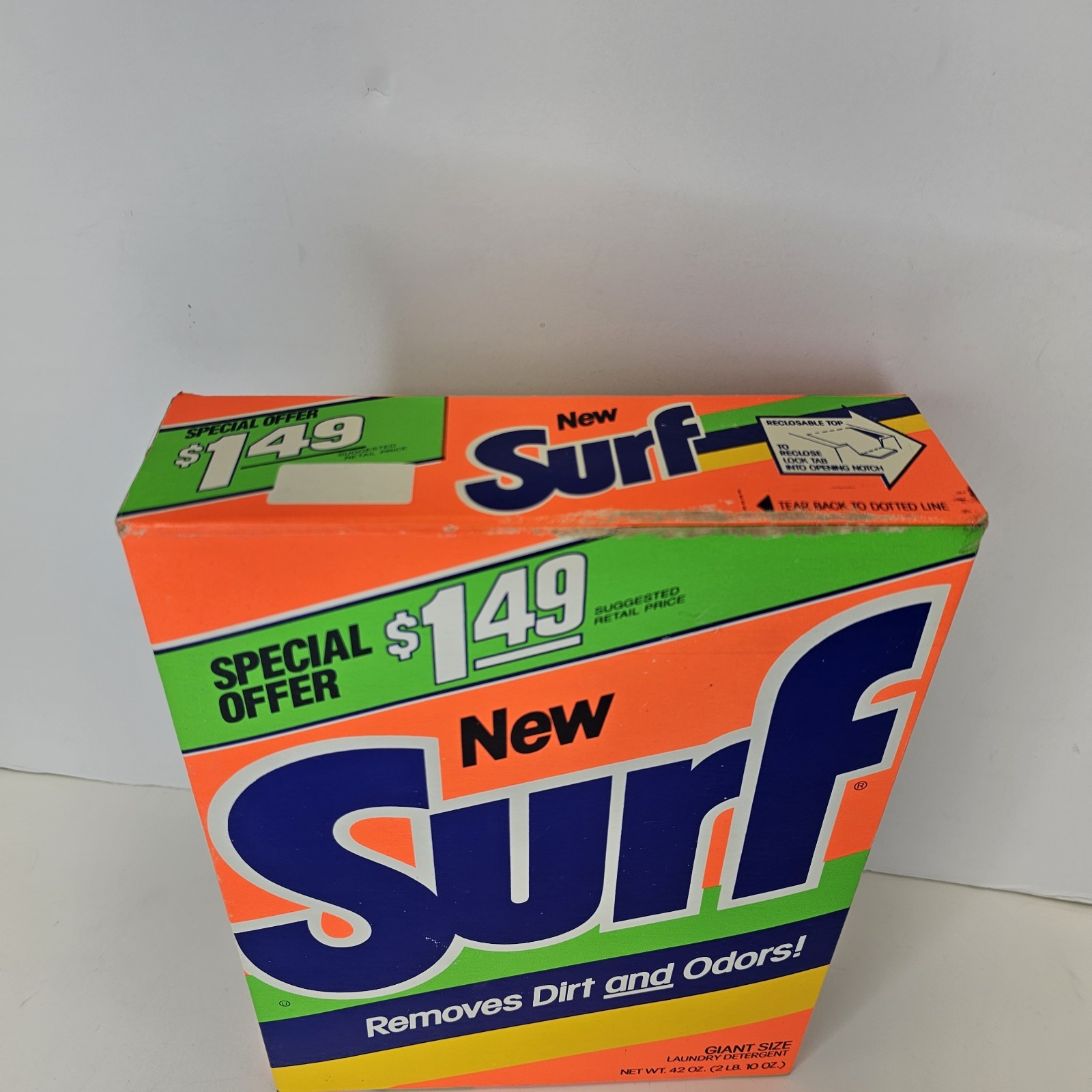 SURF Laundry Detergent Powder Soap Giant Size 42oz Sealed Vintage 1990’s