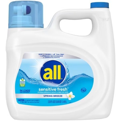 All Sensitive Fresh Spring Breeze HE Liquid Laundry Detergent