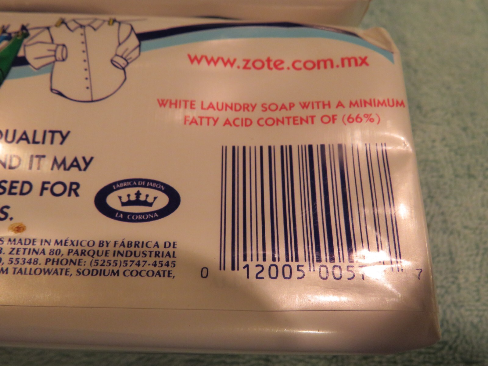 Lot of 2 UNUSED – WHITE ZOTE Laundry Bar Soap 14.1 OZ 400g EACH