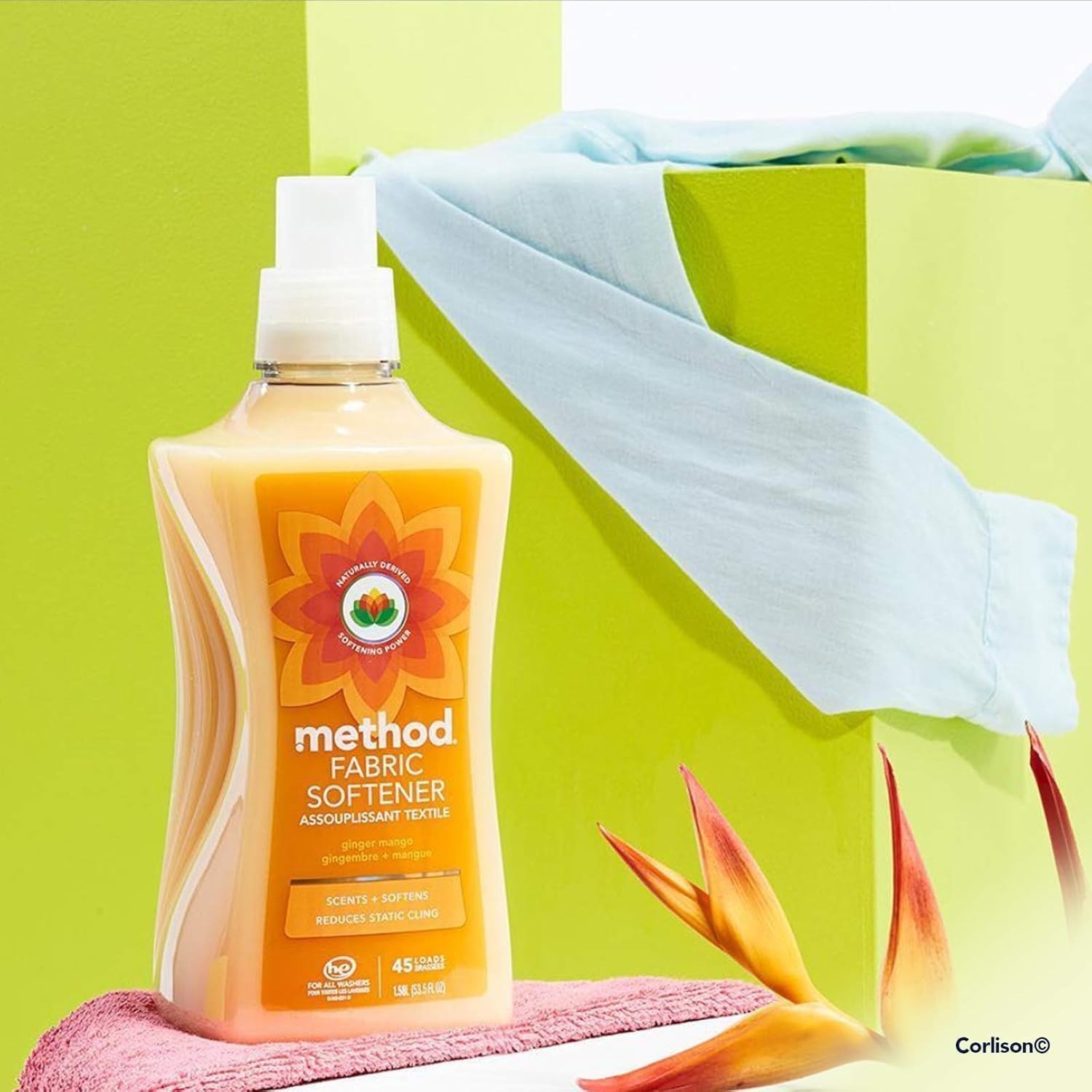 Cruelty-Free Ginger Mango Fabric Softener 53.5 Oz – Softens Fabrics Delightfully