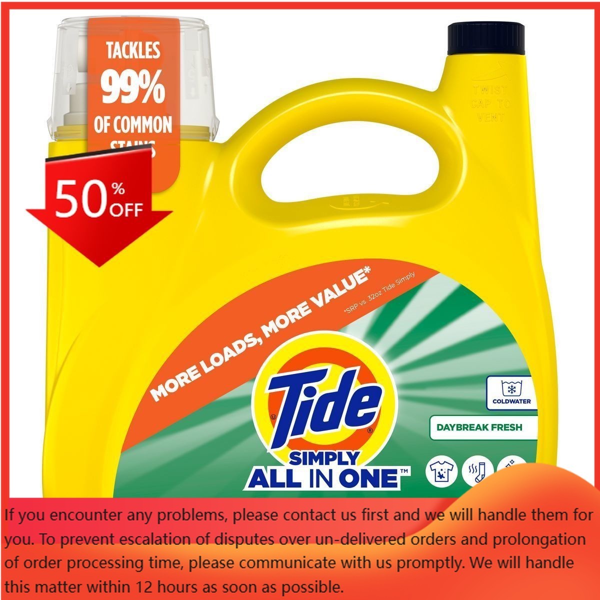 Tide Simply Daybreak Fresh Liquid Laundry Detergent – 182 fl oz