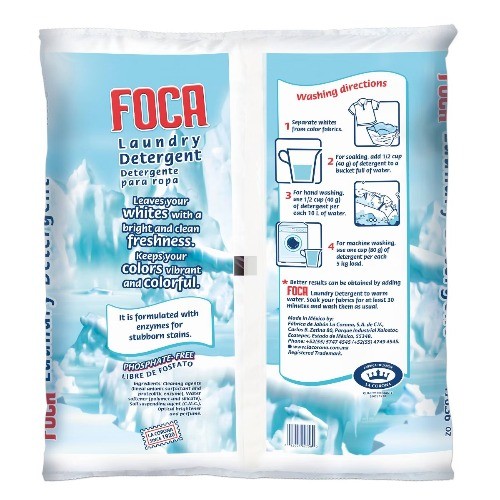 FOCA Fresh Scent Phosphate-Free Laundry Detergent Powder 40 Loads – 176.36oz
