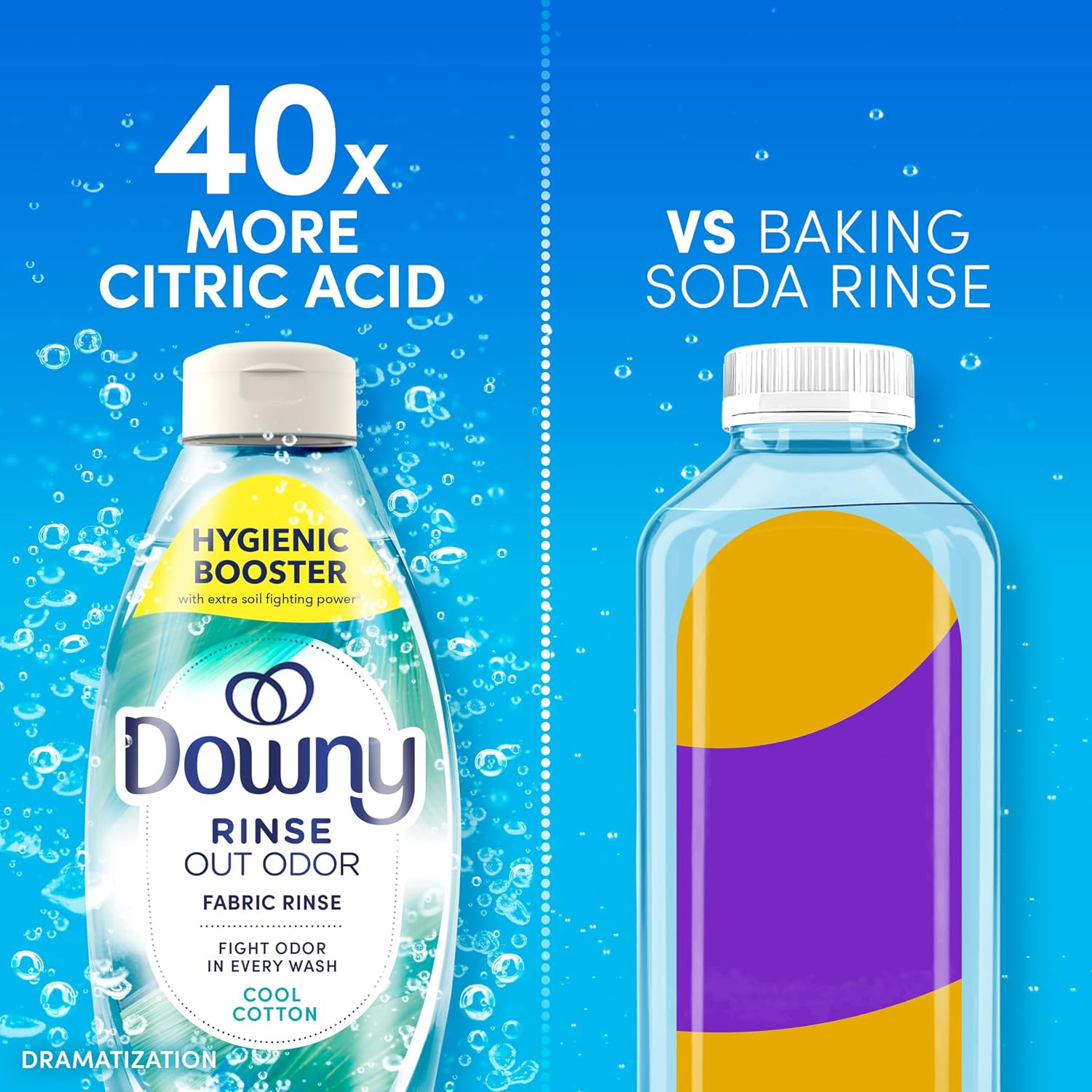 Downy Rinse Laundry Odor Remover, Cool Cotton Scent, 48 Fl Oz, Fabric Softener a