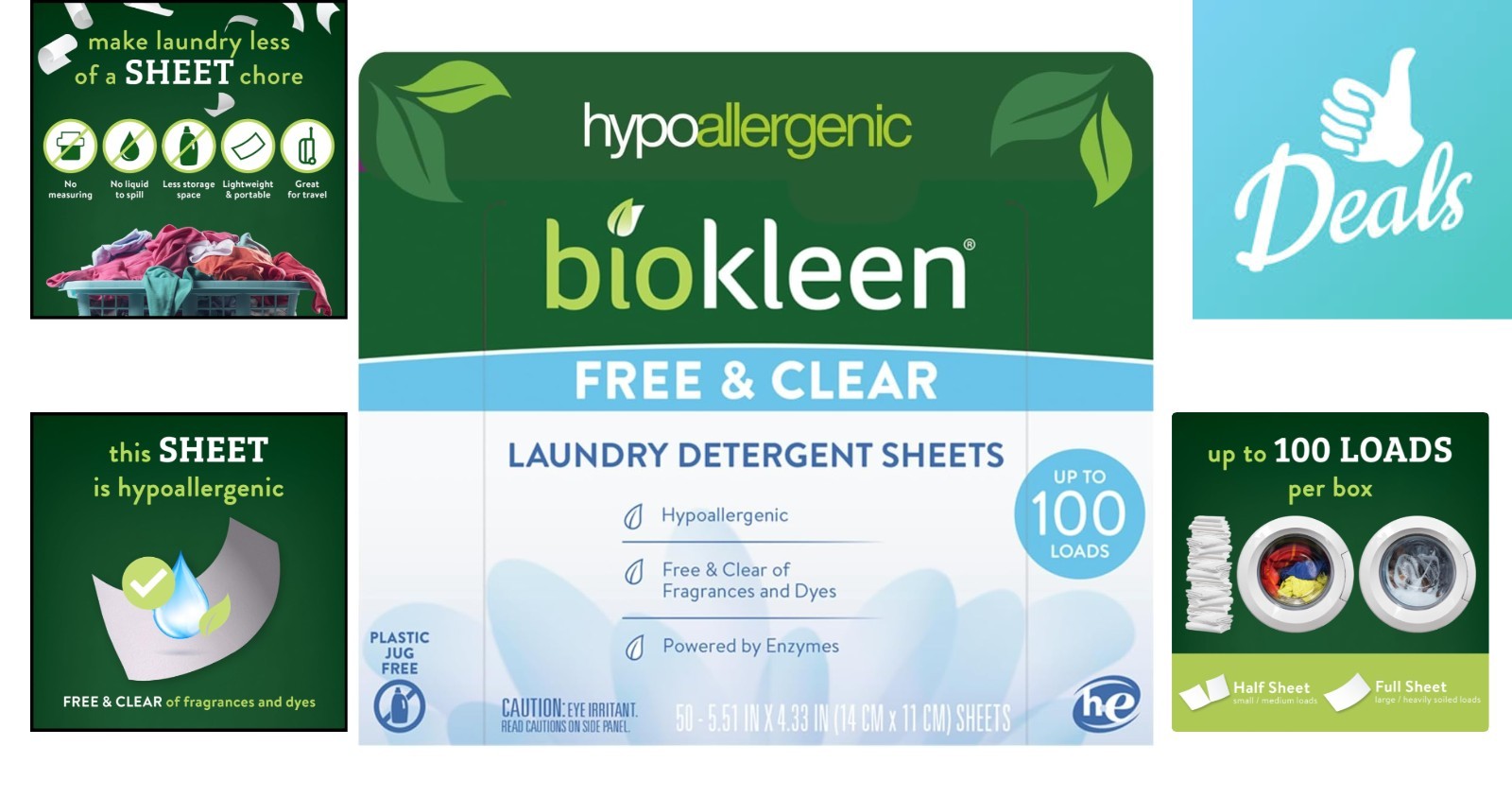 Eco-Conscious Laundry Detergent Sheets – 100 Loads, Machine Washable, Unscented