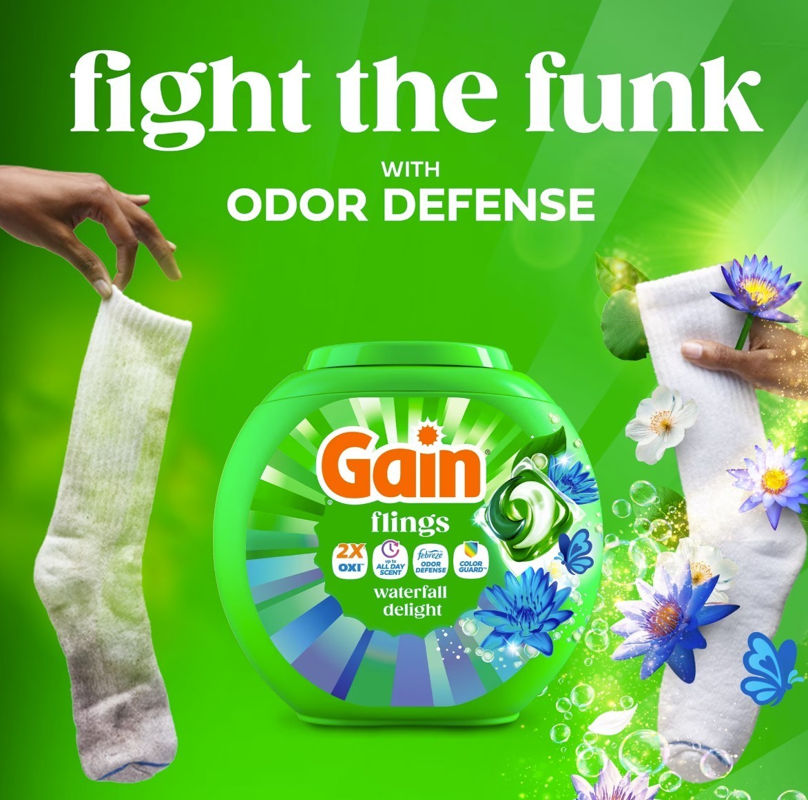 [FASH SALE] Gain Flings Laundry Detergent Pacs Waterfall Delight 60 Ct 2 Pack