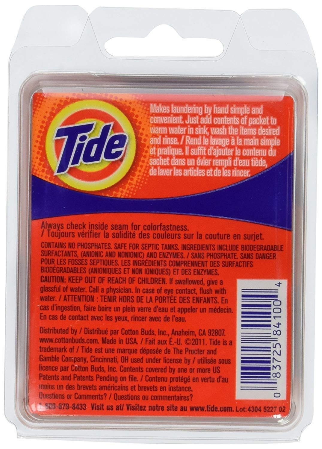 Travel Size Tide Liquid Laundry Detergent 0.51 Fl Oz Pack of 2 Hand Wash