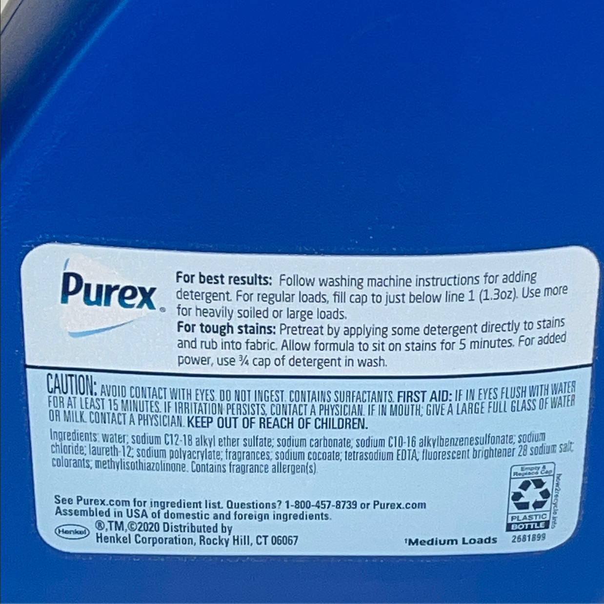 Purex Liquid Laundry Detergent After the Rain 50 Ounces, 38 Loads Discontinued