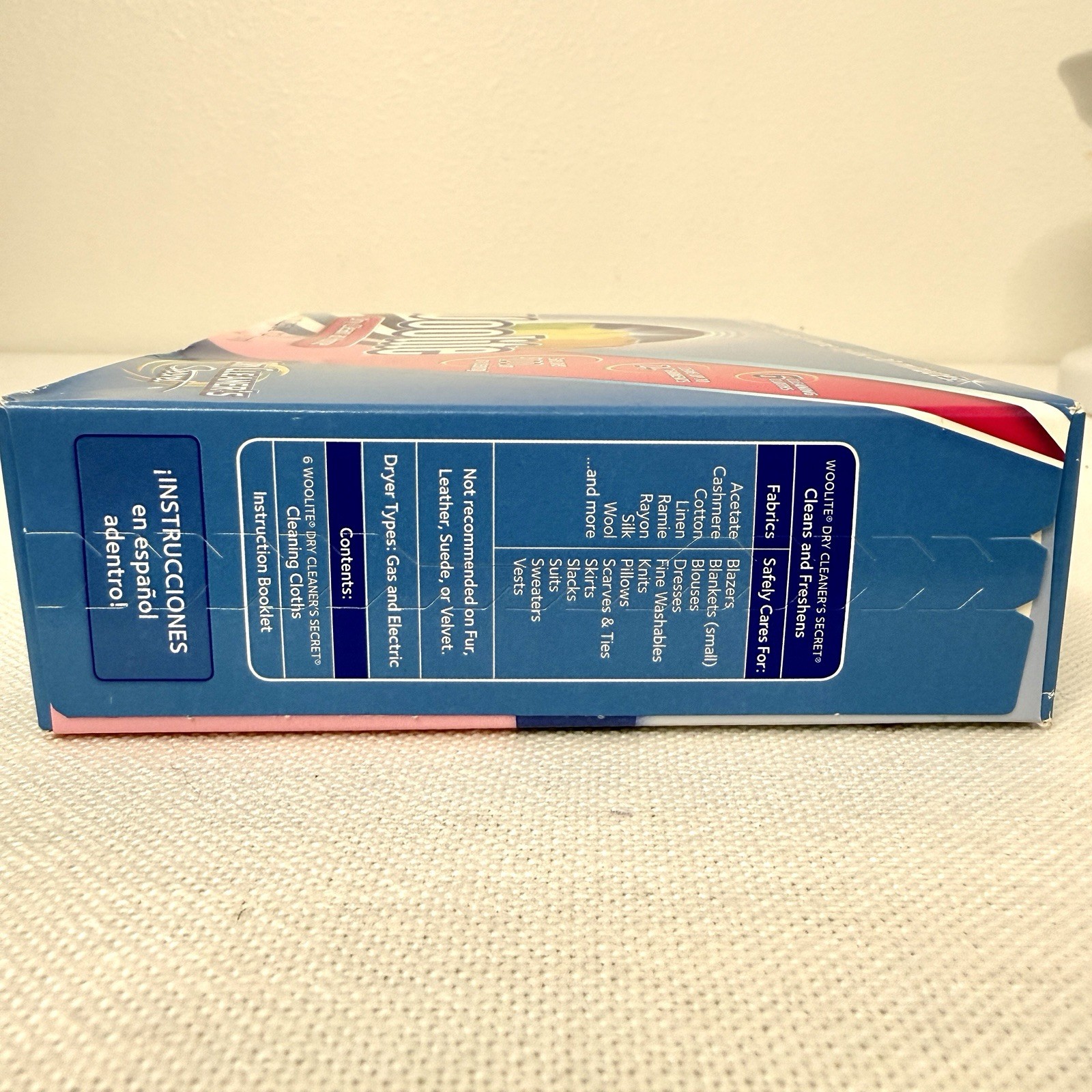 Woolite Dry Clean At Home Dry Cleaner’s Secret 1 Full Box 6 Cloths New