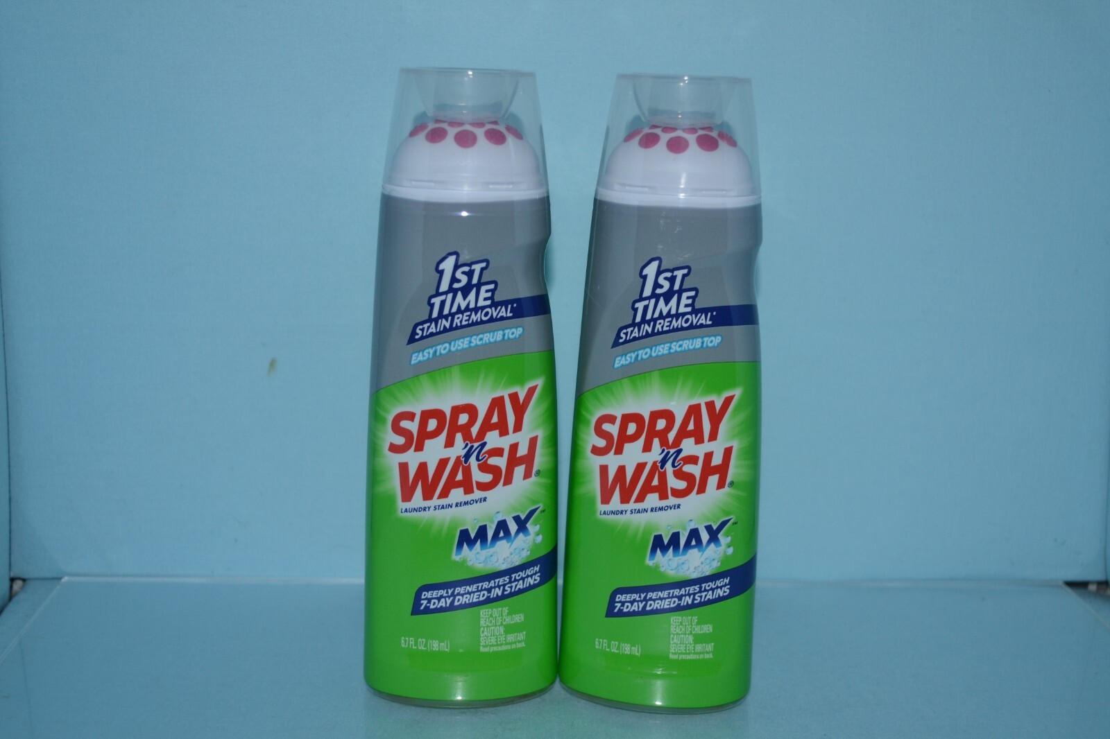 (2) Spray n Wash Max Laundry Stain Remover Gel Stick, Easy To Use, Scrub Top
