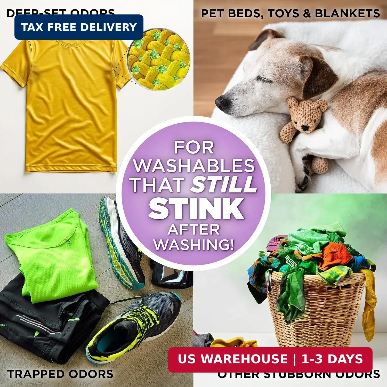 POOPH Laundry Odor Eliminator 2-Pack (2 x 32 oz, 32 Loads Total) – Pet Urine & S