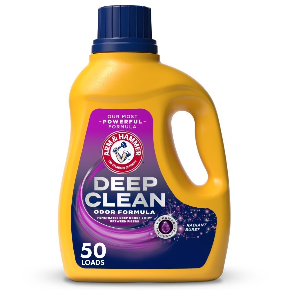 Deep Clean Odor Formula Liquid Laundry Detergent, Radiant Burst, 75 Fl Oz