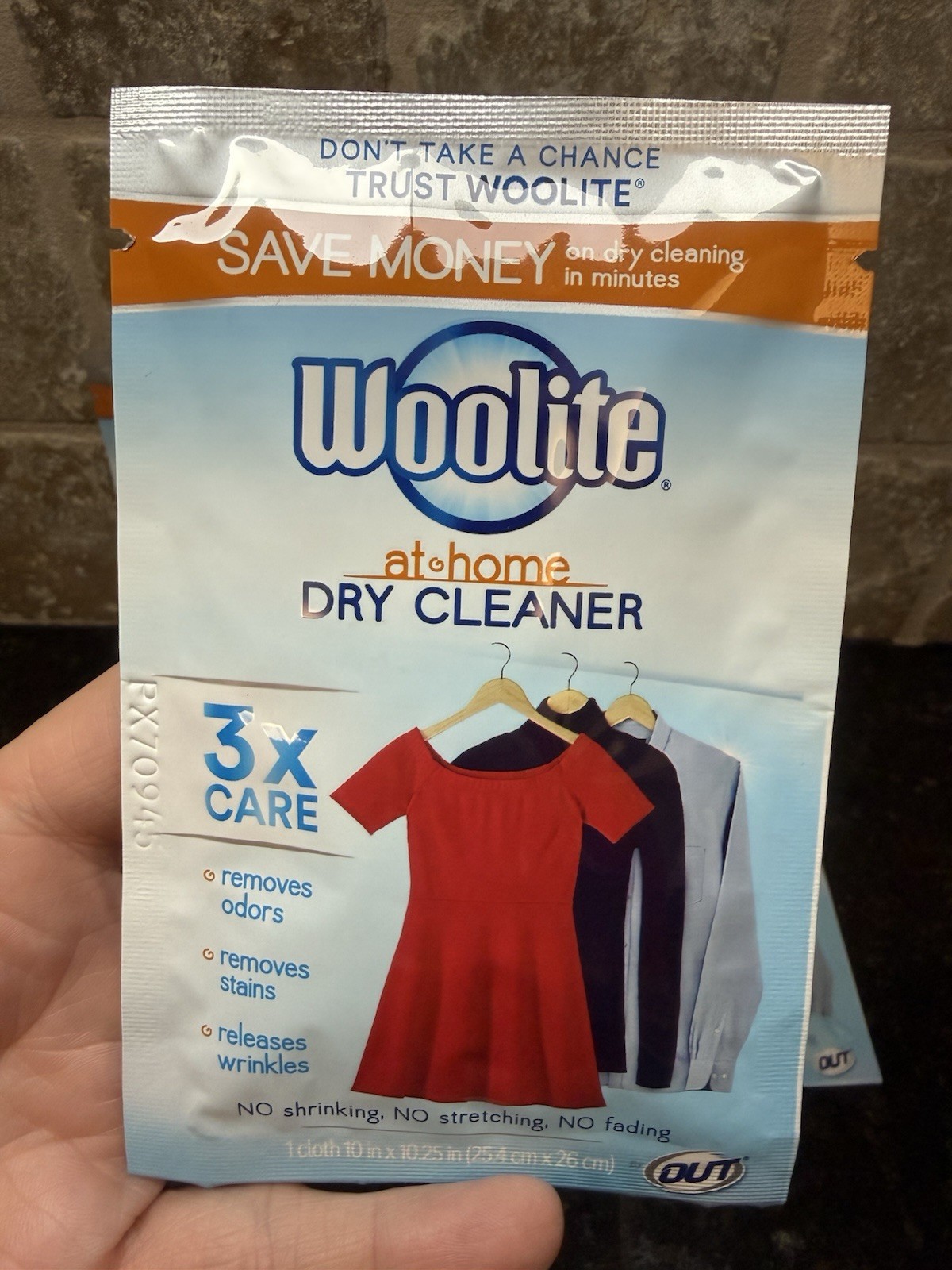 NOS Woolite At Home Dry Cleaner 6 Cloths Stain Wipes Discontinued