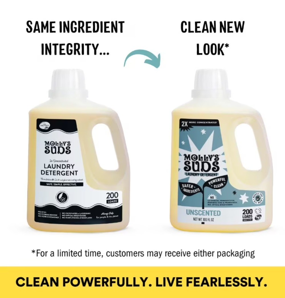 Suds 2x Concentrated Unscented Liquid Laundry Detergent for Sensitive Skin