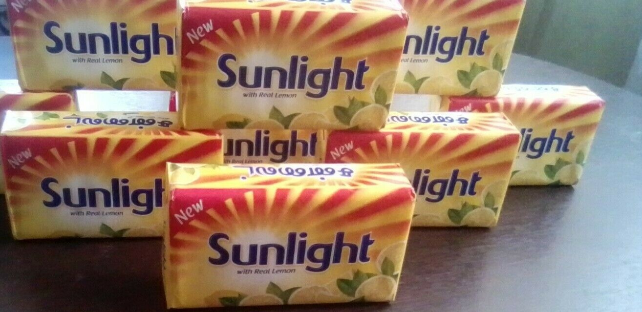 Sunlight LaundaryBar115g With Real Lemon Fresh aroma To clean cloth freeshipping