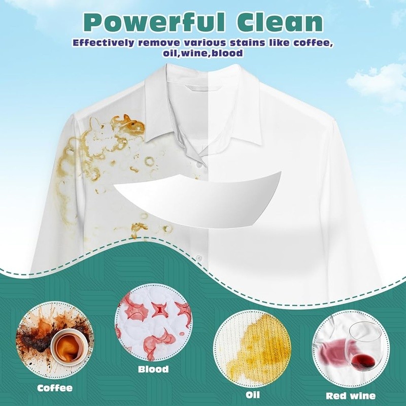 Eco-Friendly Laundry Sheets 1200 Count Stain Remover Gentle Sensitive Skin New