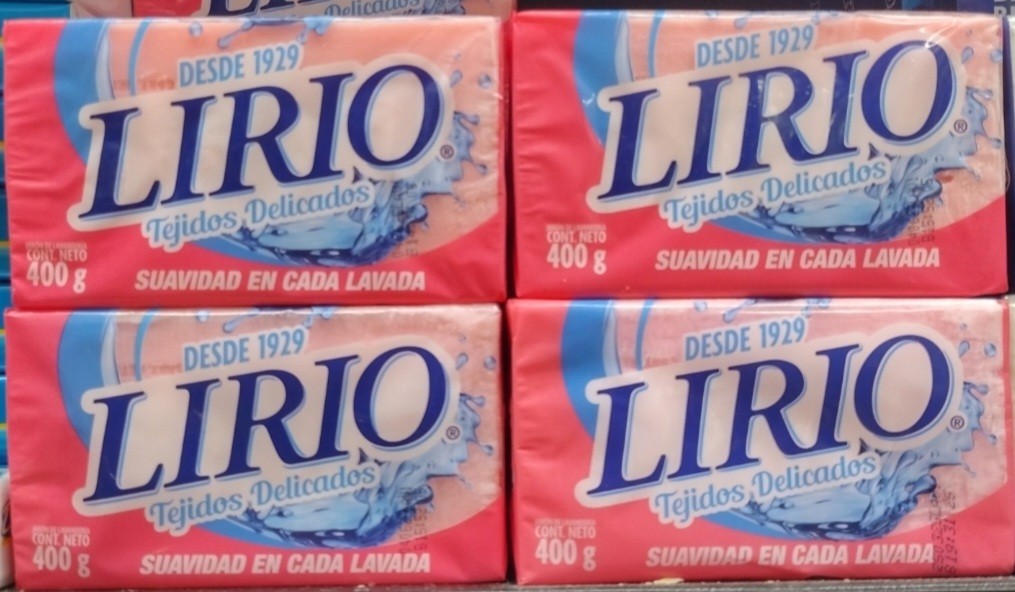 4X LIRIO LAUNDRY SOAP BARS ( JABON DE LAVANDERIA ) 4 BARS OF 400g EA – FREE SHIP