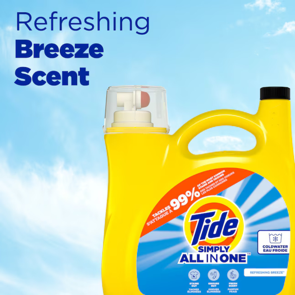 3 Pack Tide Refreshing Breeze HE Liquid Laundry Detergent, 117 fl oz, 89 Loads