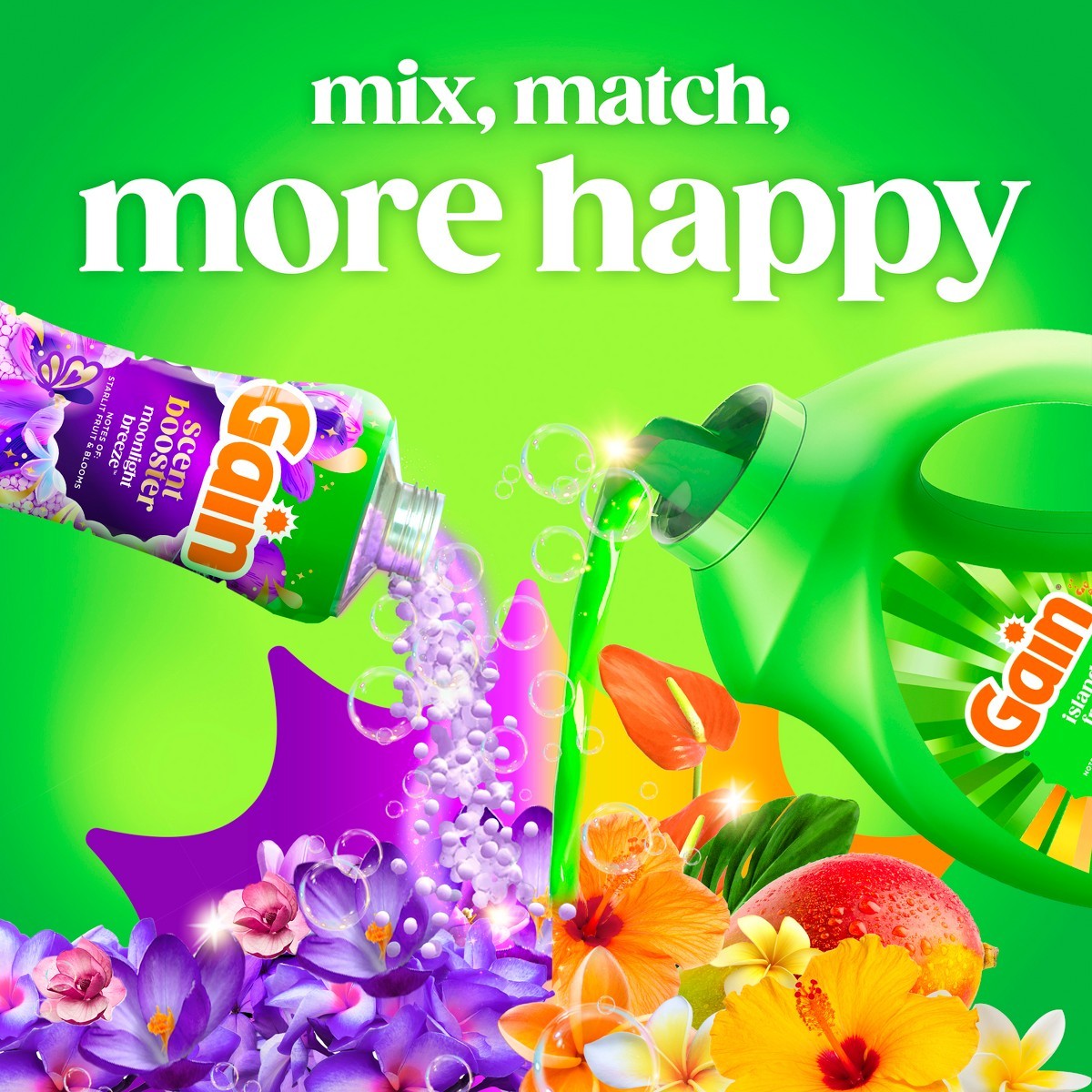 Gain Island Fresh Liquid Laundry Detergents 100 Loads – 132oz