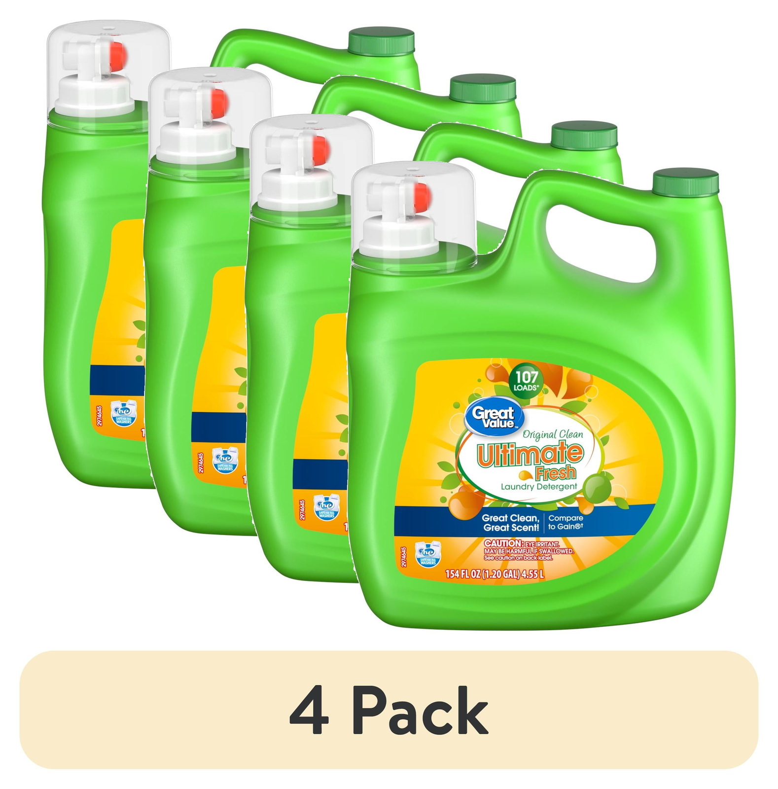 Ultimate Fresh Laundry Detergent, Original Clean, 154 fl oz, 107 Loads