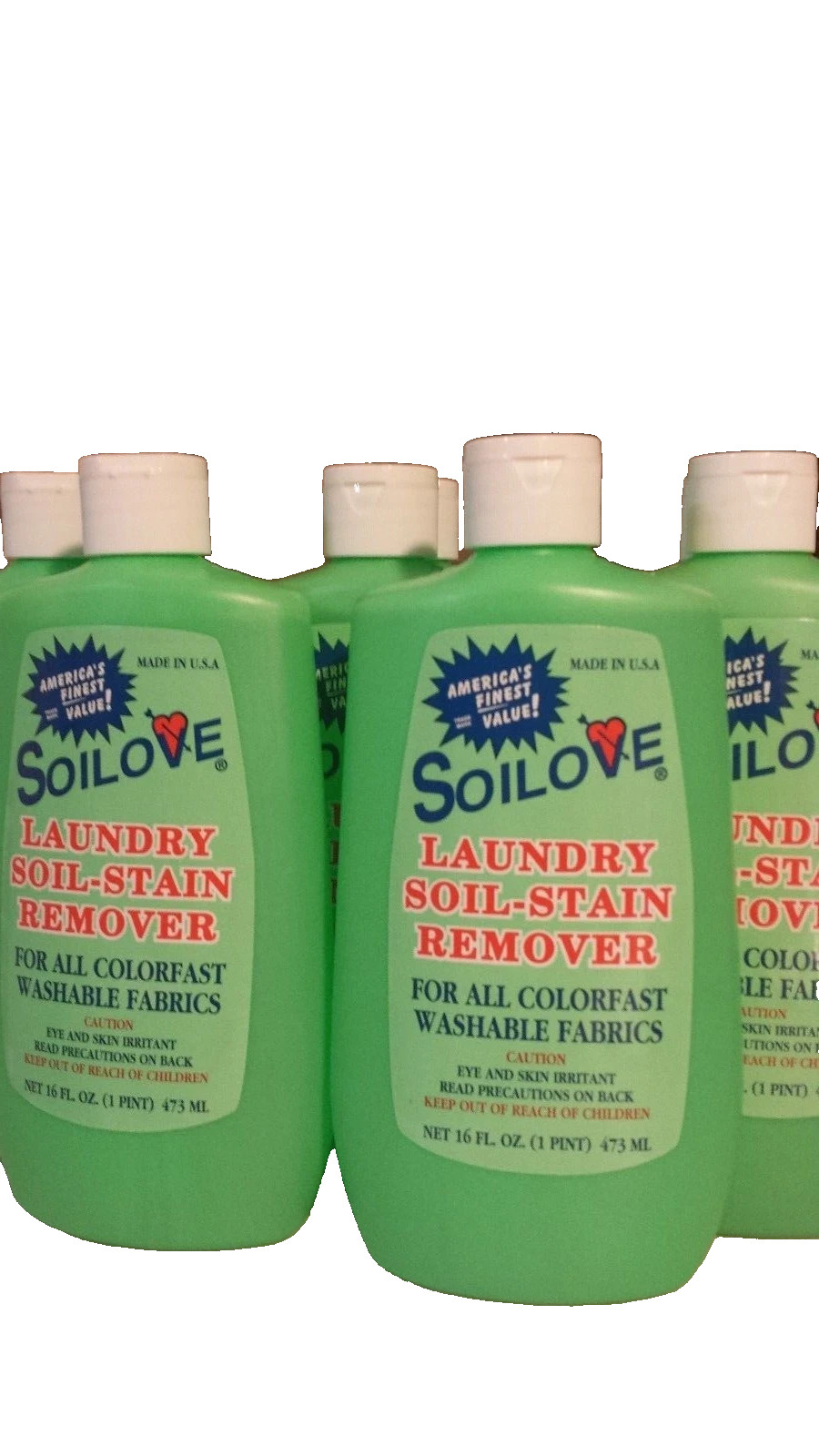 9 Bottles of Soilove Laundry Soil-Stain Remover 16 OZ Free Shipping Made in usa