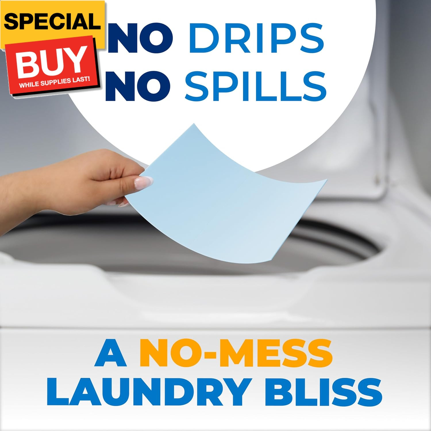 Power Sheets Laundry Detergent, Fresh Linen 50ct, up to 100 Small Loads (Packagi