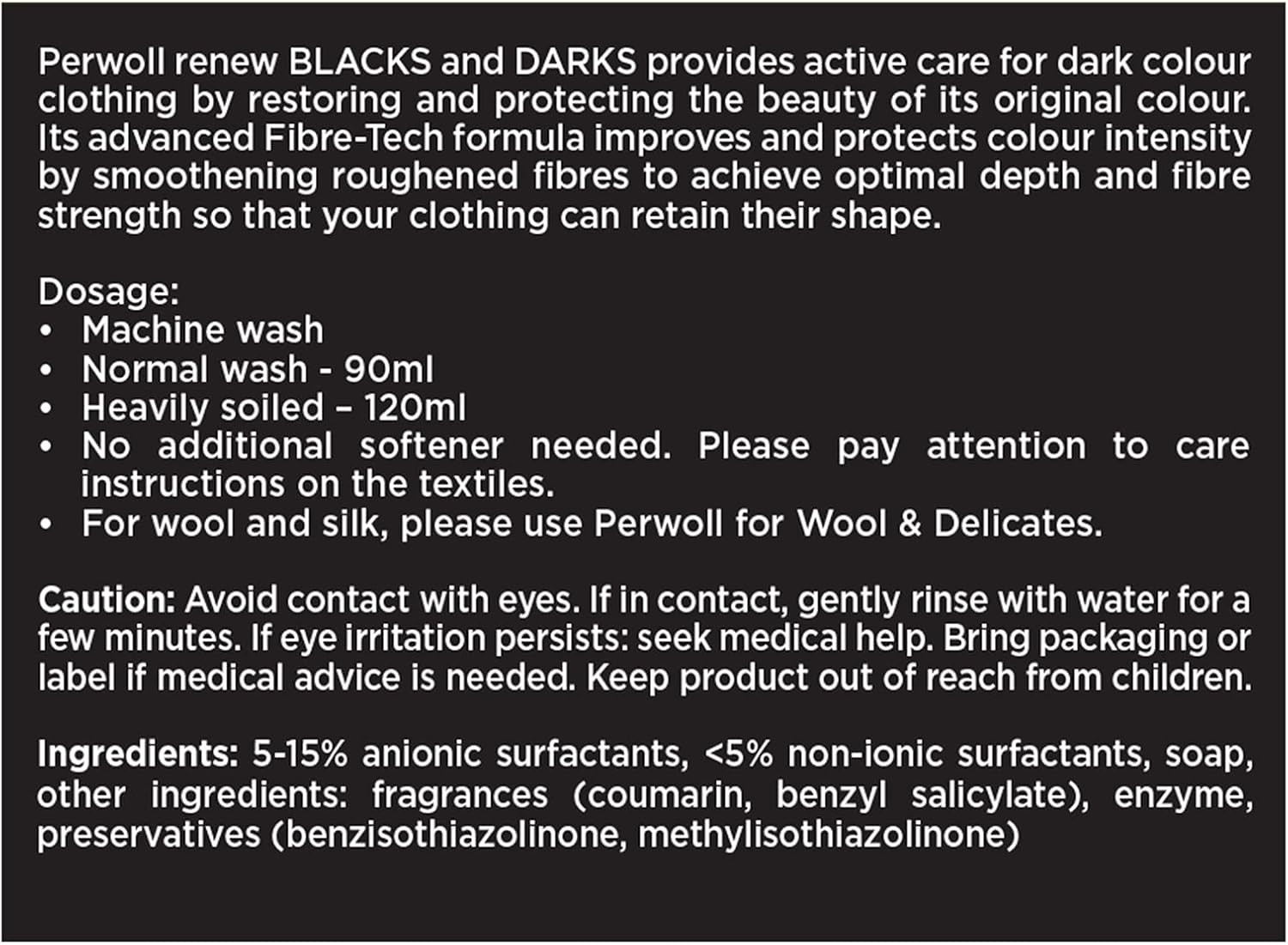 Liquid Detergent – Renew & Repair for Black and Darks – 24 Loads (1.4L)