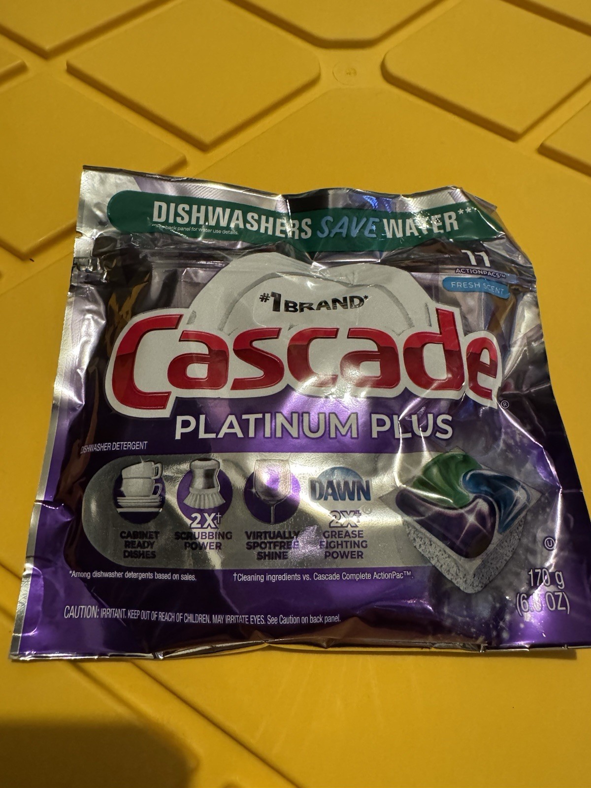 Cascade Platinum Plus Dishwasher Pods Mountain Scent 1 Pack 11Ct Dish Detergent