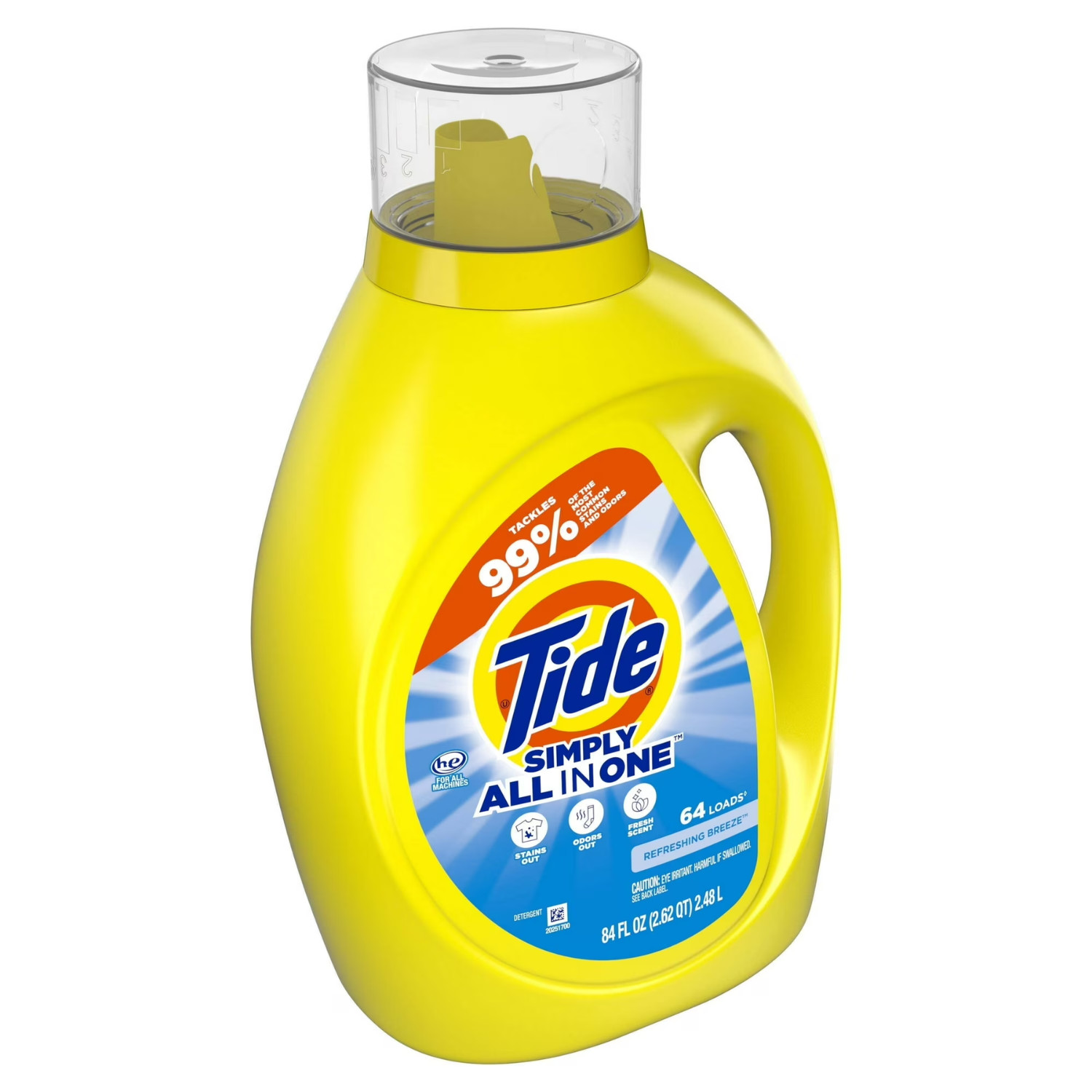 4 Pack Tide Simply Refreshing Breeze Laundry Detergent 84 Fl Oz 64 Loads