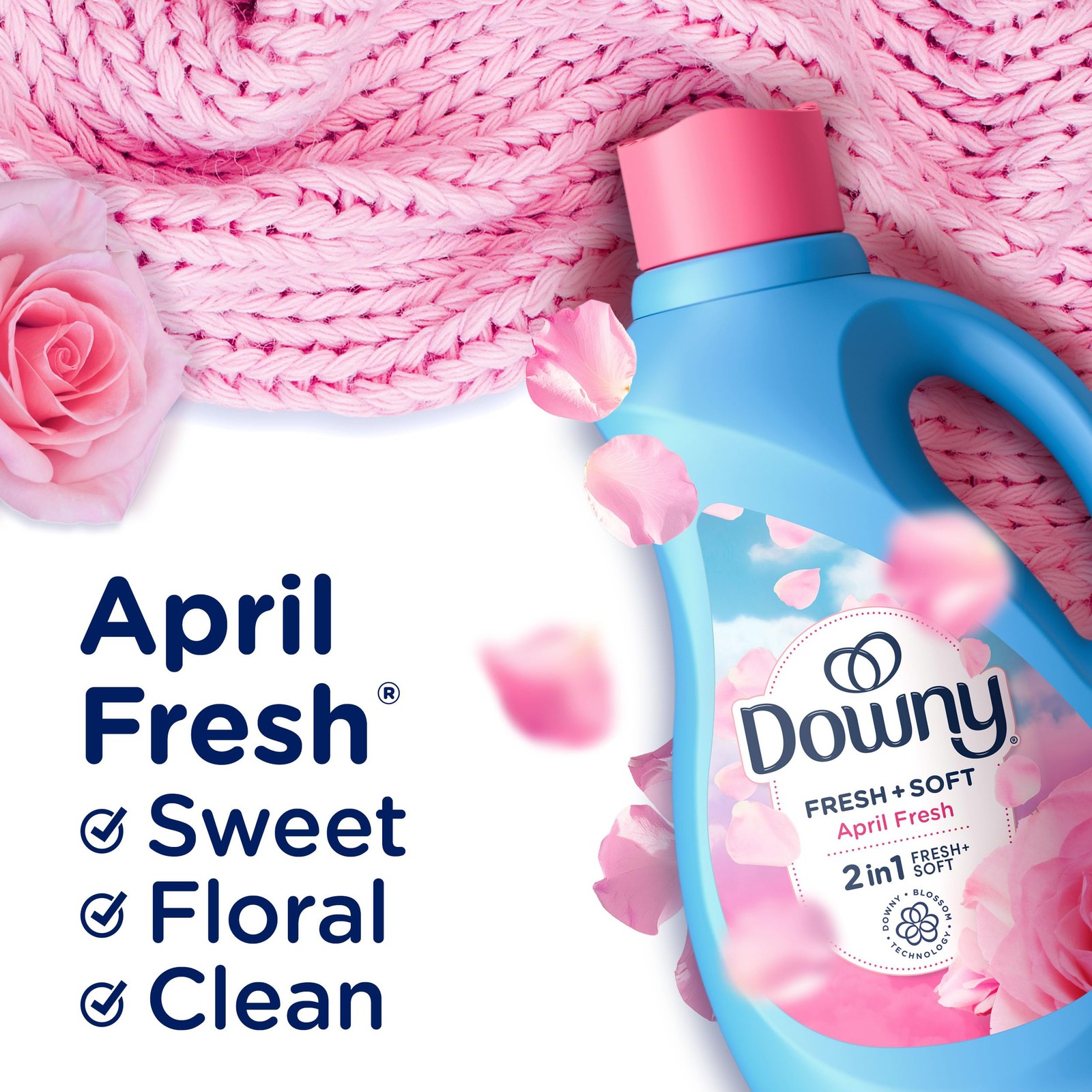 Liquid Fabric Softener, April Fresh 2in1 Fresh & Soft, 140 Fl Oz, 190 Loads, …