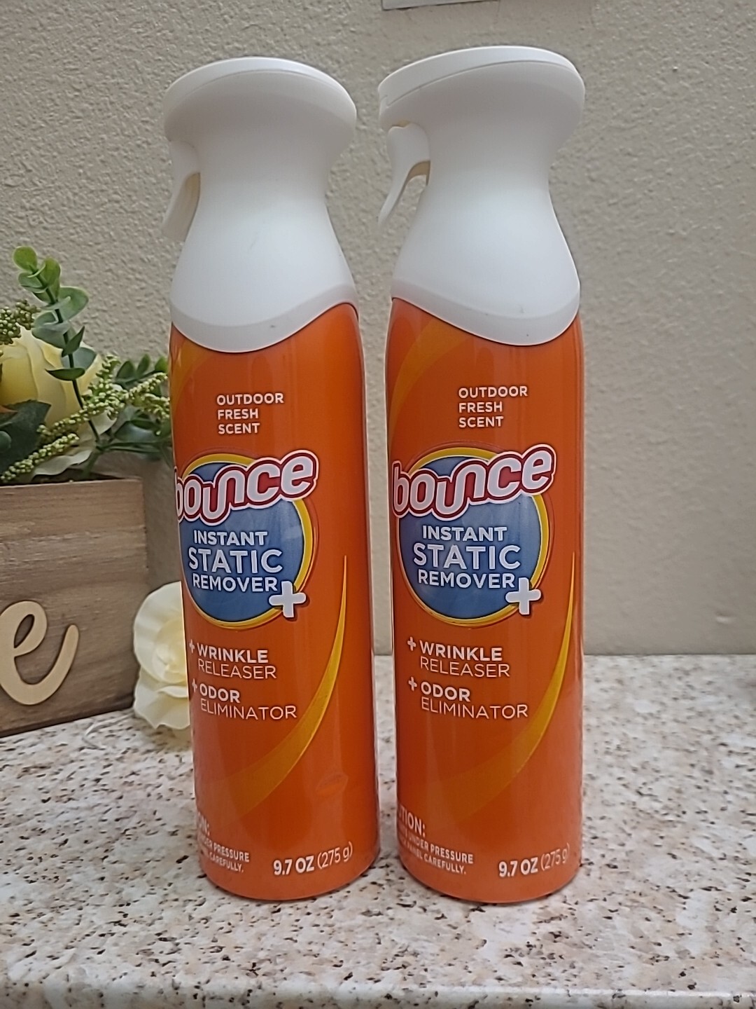 Bounce Anti Static Spray, 9.7oz(275g) Anti Static Spray & Instant Wrinkle Pack 2