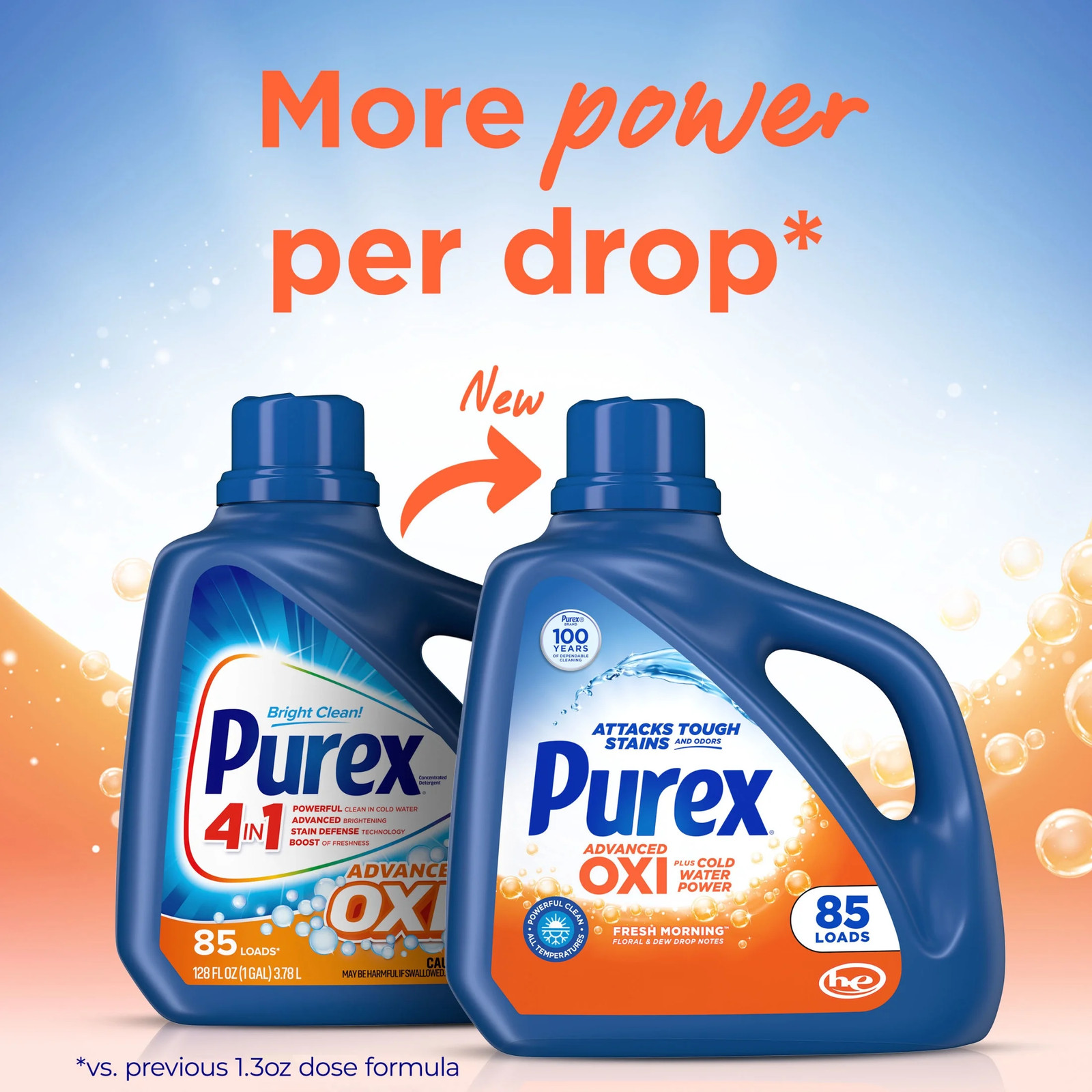 Advanced Oxi with Odor Fighter, 128 fl oz, 85 loads