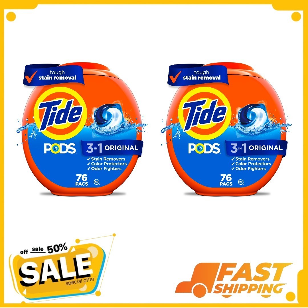 Tide PODS Laundry Detergent Pacs, Original Scent, 152 count
