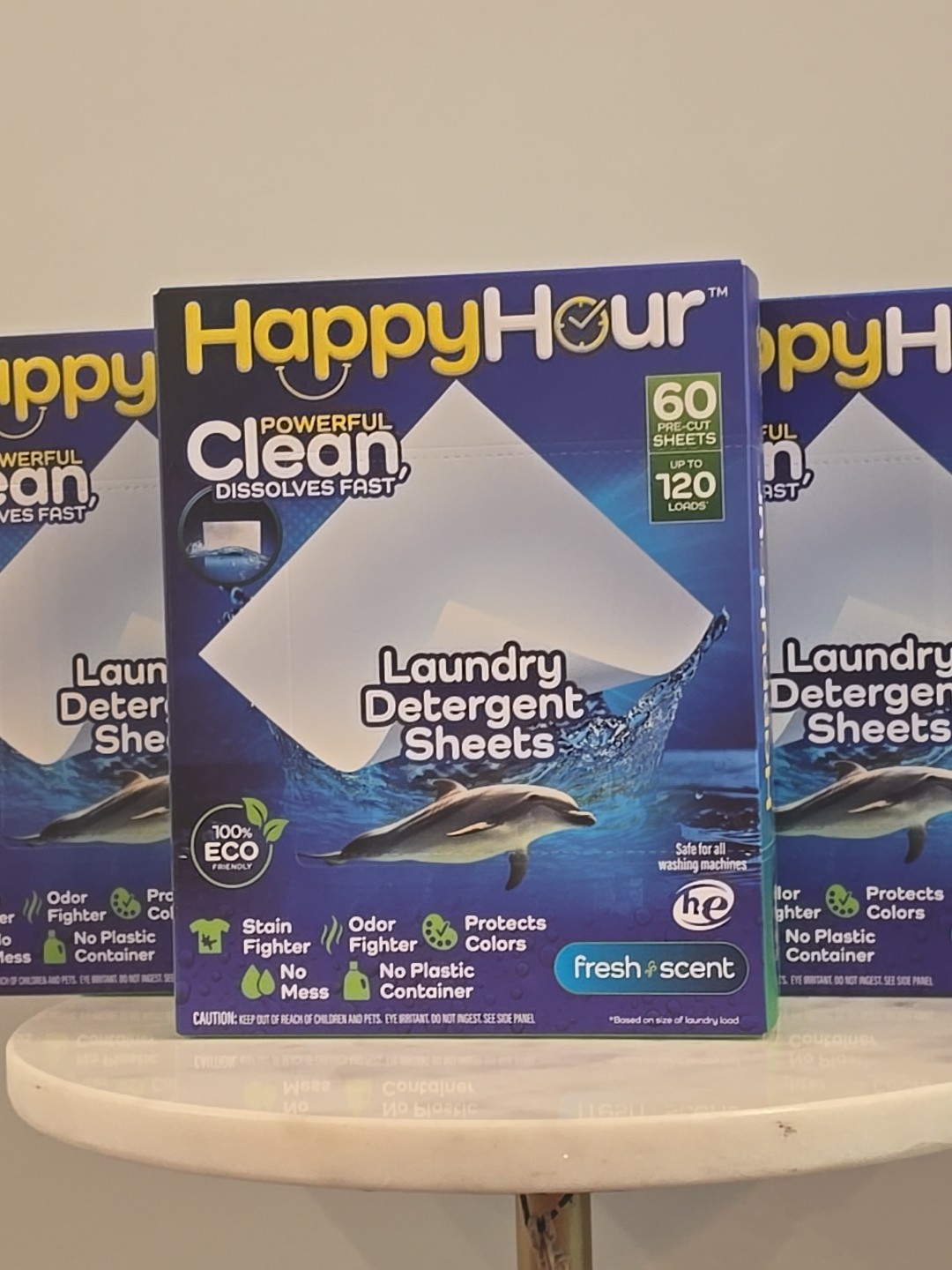 Happy Hour Laundry Detergent Sheets Eco Friendly Color Safe 300 Sheets 600 Loads
