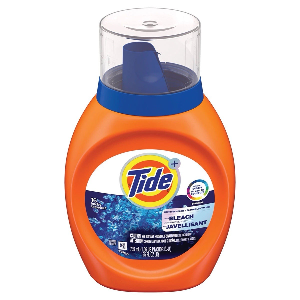 Tide Plus Bleach Alternative Liquid Laundry Detergent Original Scent 25oz Bottle