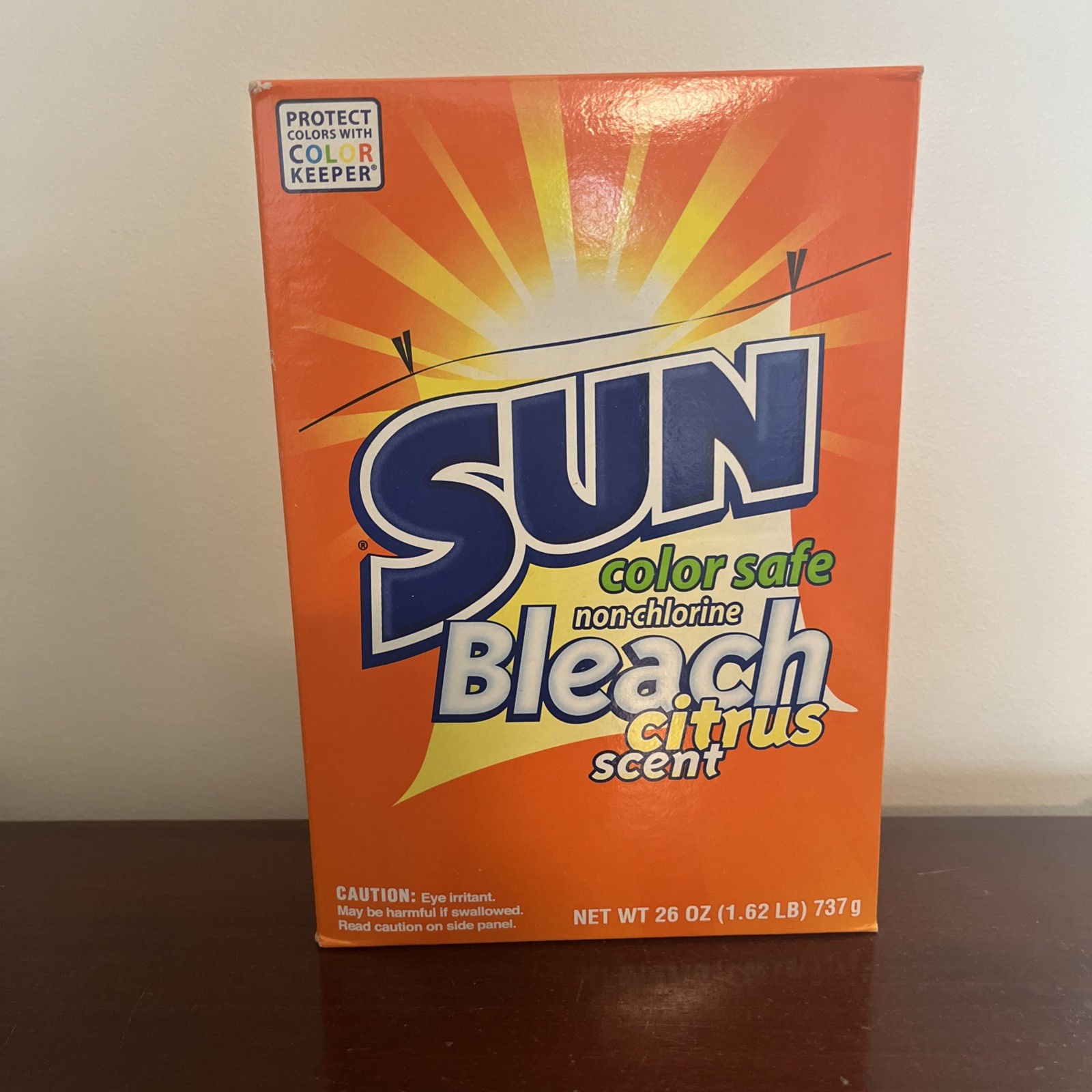 Sun Color Safe Bleach Non-Chlorine Citrus Scent Powder HTF NOS Rare