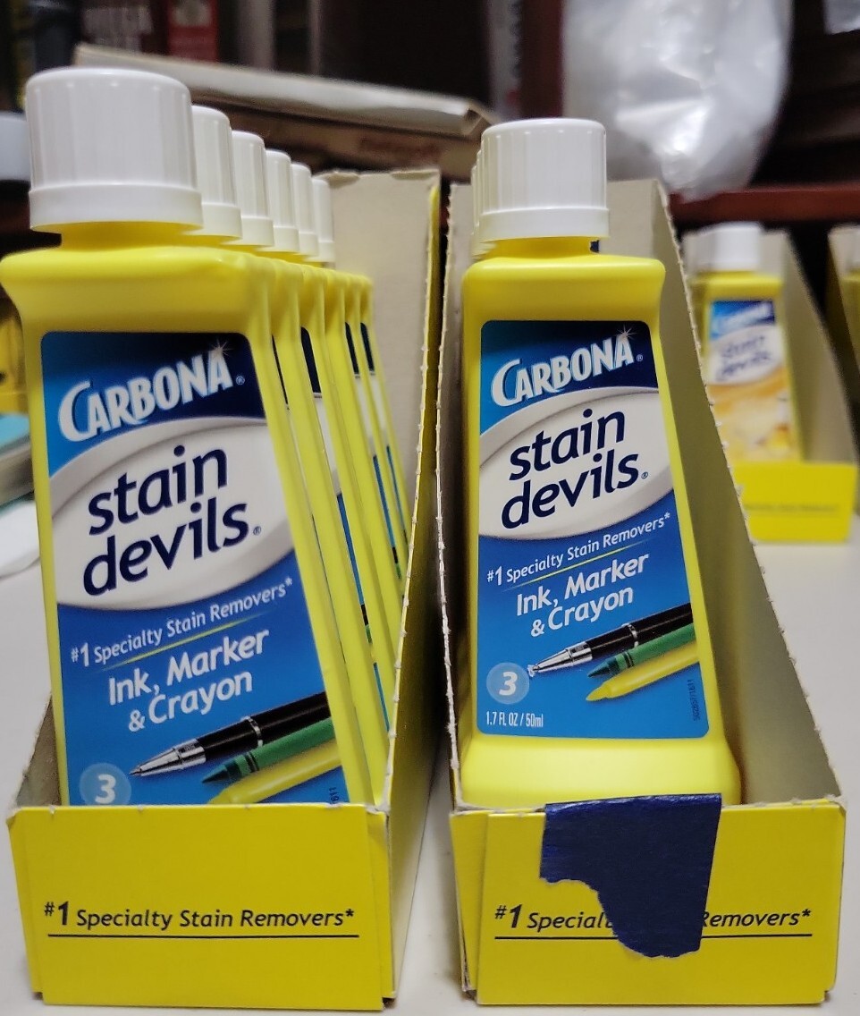 New Carbona Stain Devils Formula 3 Ink Marker & Crayon 1.7 fl oz Lot of 10! NEW