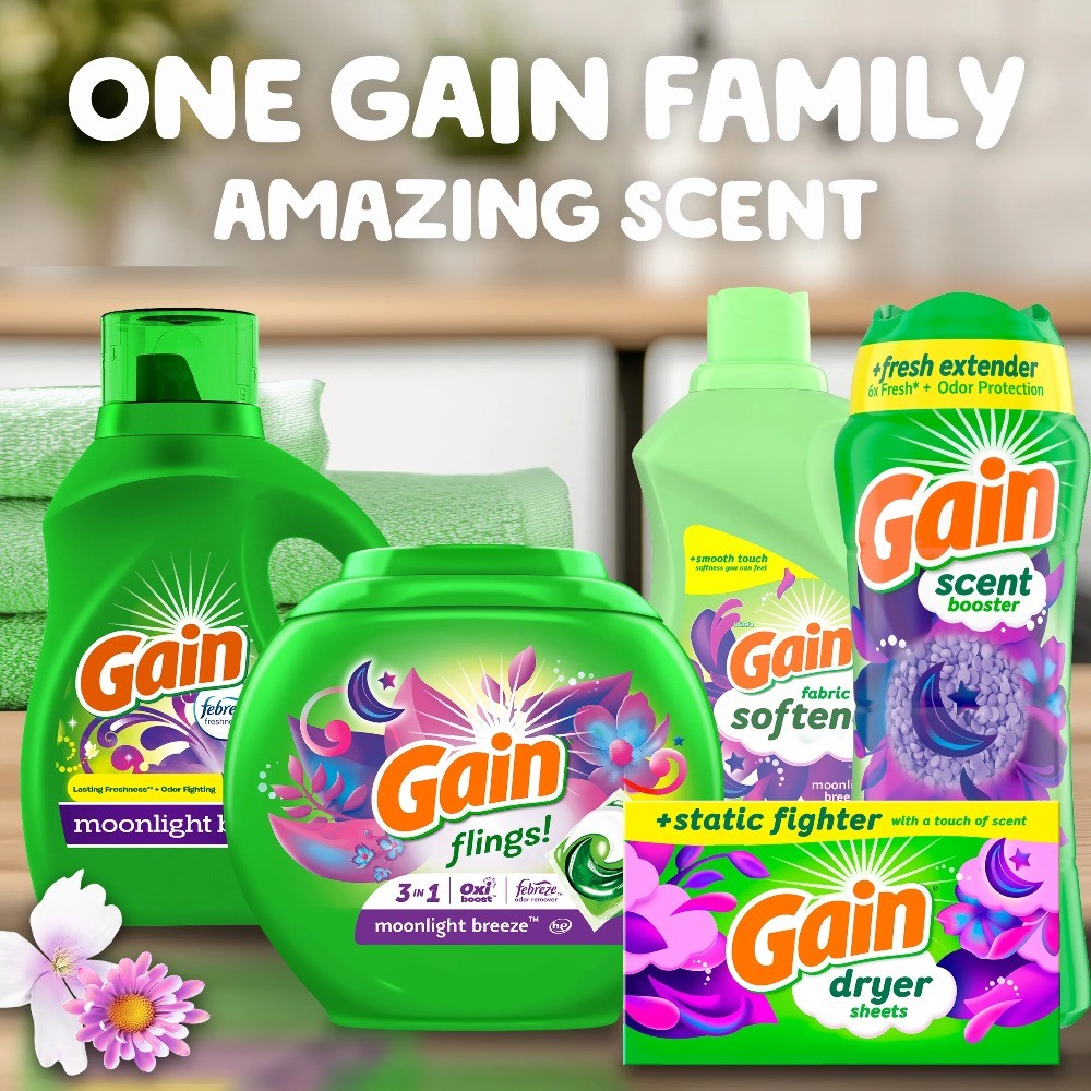 Gain Fireworks Laundry Scent Booster Beads, Moonlight Breeze Scent, 30.1 oz