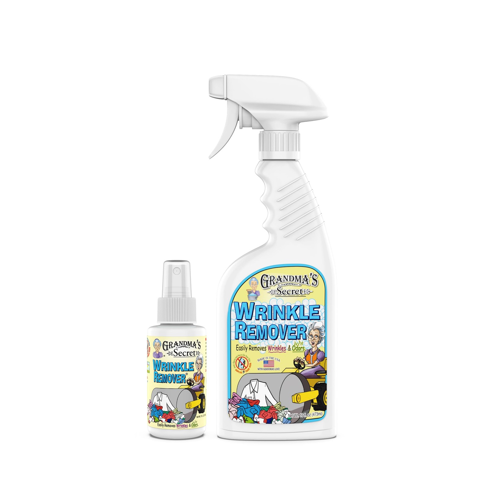 Grandma’s Secret Wrinkle Remover – Release Spray, Odor Combo Pack