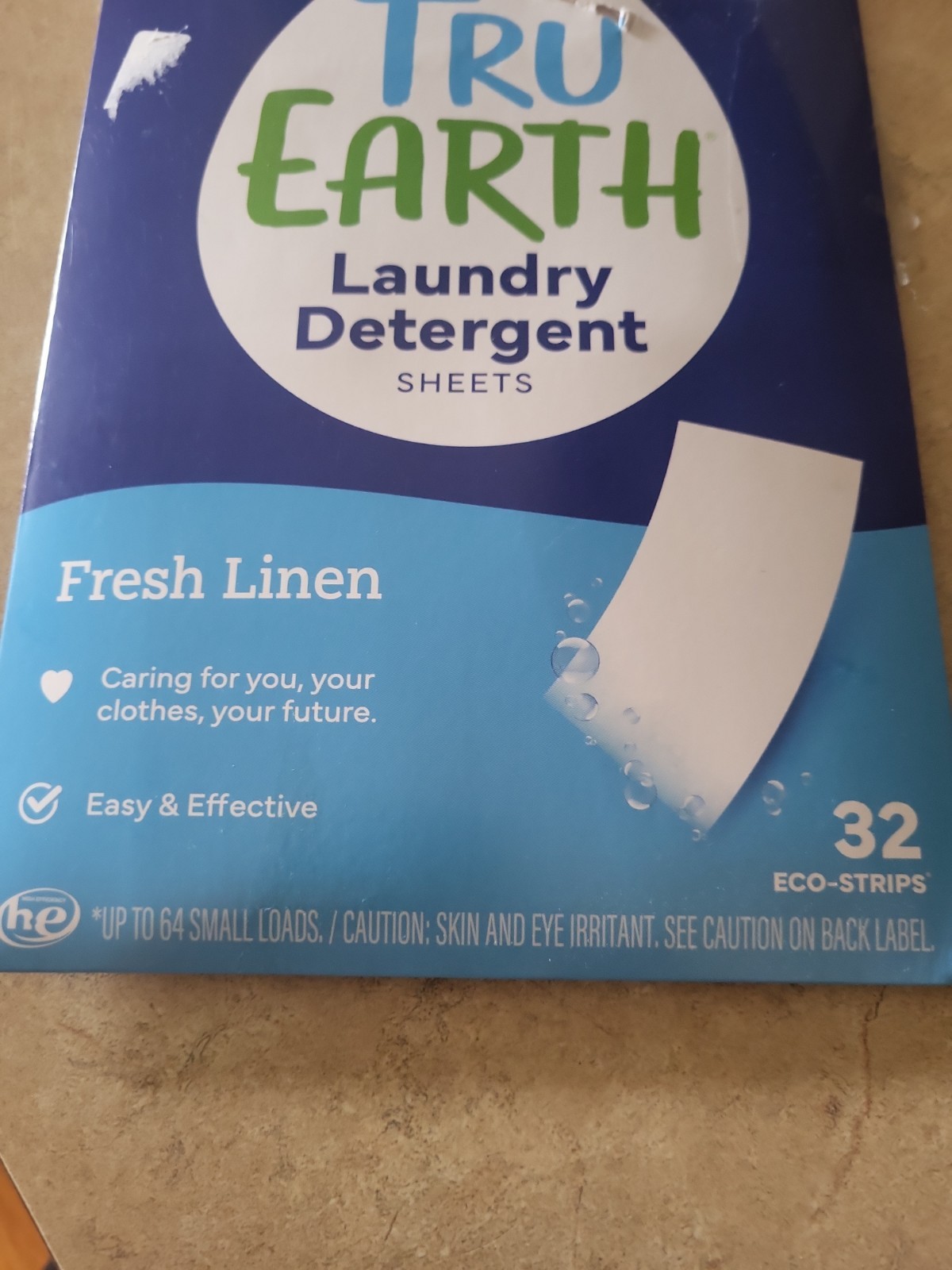 Tru Earth Laundry Detergent Sheets – Fresh Linen Scent – Up to 64 Loads (32…