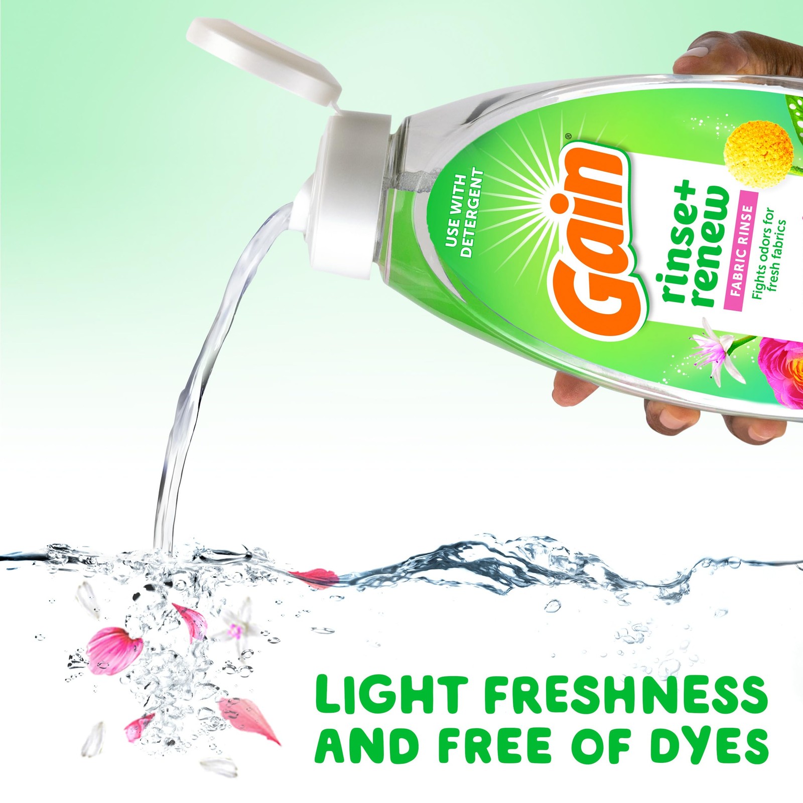 Gain Hibiscus Hula Fabric Rinse & Renew, 48 FL OZ, Laundry Odor Remover